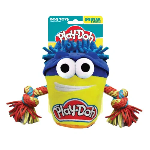 צעצוע כלבים Hasbro Play-Doh – חבל משיכה עם צליל קראנץ'' וציוץ