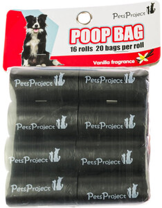 שקיות שחור צואה 16 יח Pets project - 4TheDog - פור דא דוג | חנות חיות | מספרת כלבים