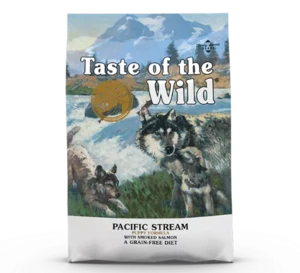מזון לגורי כלבים ללא דגנים - טייסט אוף דה ווילד סלמון - 12.2 ק"ג